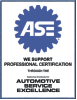 We Employ ASE Certified Technicians